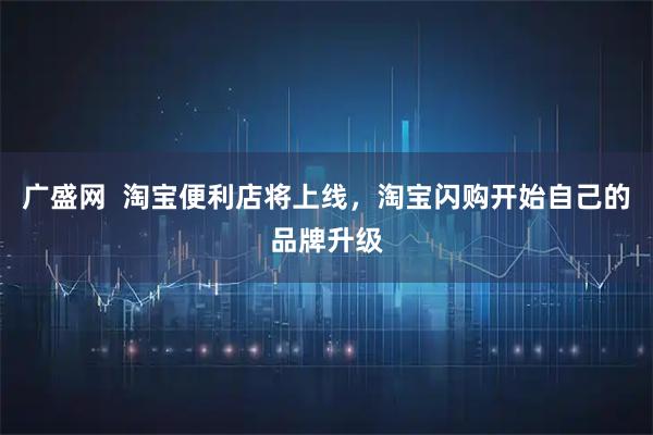 广盛网  淘宝便利店将上线，淘宝闪购开始自己的品牌升级